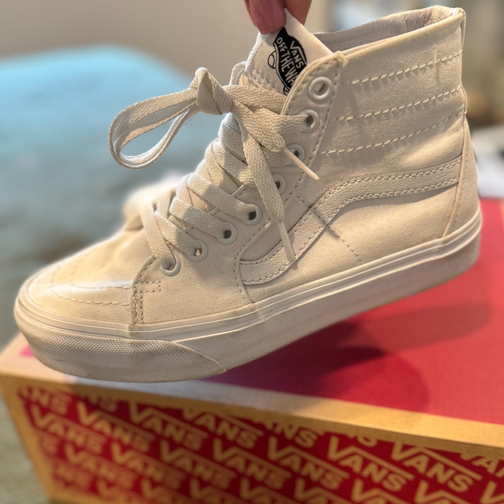 Vans Sk8-Hi White High Top Sneakers Women’s 6.5